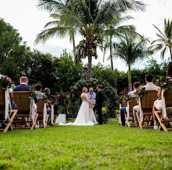 Outdoor wedding area