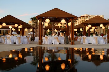 Outdoor banquet area