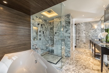 Presidential Suite, 1 King Bed | Bathroom | Separate tub and shower, spring water tub, rainfall showerhead