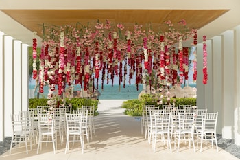 Outdoor wedding area